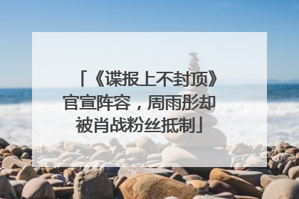 《谍报上不封顶》官宣阵容，周雨彤却被肖战粉丝抵制