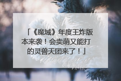 《魔域》年度王炸版本来袭！会卖萌又能打的灵兽天团来了！