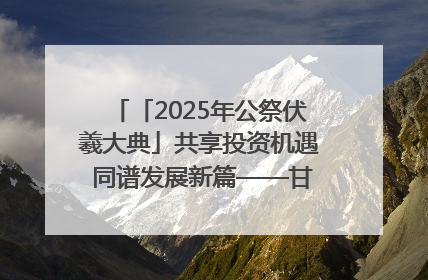 「2025年公祭伏羲大典」共享投资机遇 同谱发展新篇——甘肃省文旅产业链招商引资推介会侧记