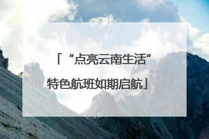 “点亮云南生活”特色航班如期启航