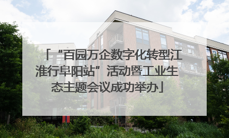 “百园万企数字化转型江淮行阜阳站”活动暨工业生态主题会议成功举办