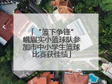 “篮下争锋” 峨眉实小篮球队参加市中小学生篮球比赛获佳绩