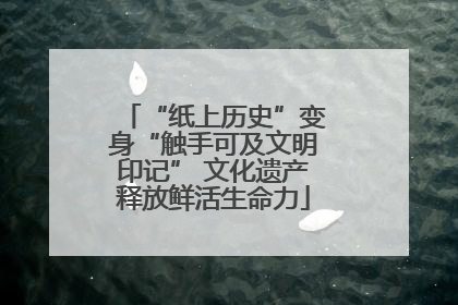 “纸上历史”变身“触手可及文明印记” 文化遗产释放鲜活生命力
