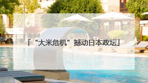 “大米危机”撼动日本政坛