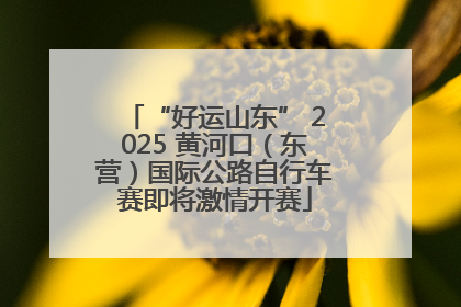 “好运山东” 2025 黄河口（东营）国际公路自行车赛即将激情开赛