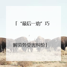 “最后一劝”巧解劳务受害纠纷