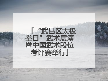 “武昌区太极拳日”武术展演暨中国武术段位考评赛举行