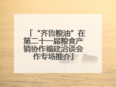 “齐鲁粮油”在第二十一届粮食产销协作福建洽谈会作专场推介