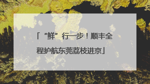 “鲜”行一步！顺丰全程护航东莞荔枝进京