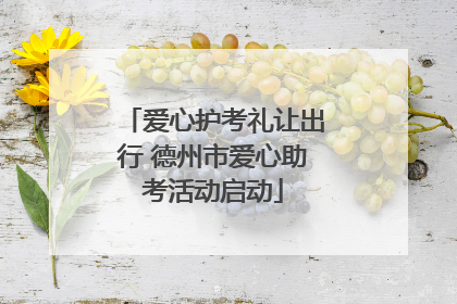 爱心护考礼让出行 德州市爱心助考活动启动