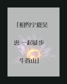 相约宁夏吴忠 一起徒步牛首山