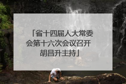 省十四届人大常委会第十六次会议召开 胡昌升主持