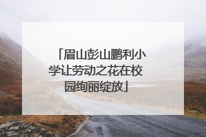 眉山彭山鹏利小学让劳动之花在校园绚丽绽放