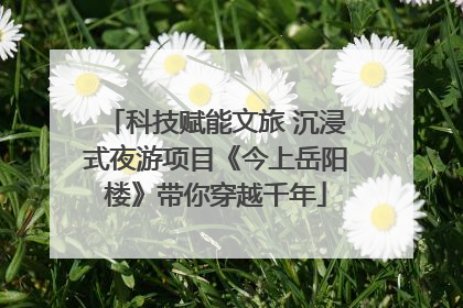 科技赋能文旅 沉浸式夜游项目《今上岳阳楼》带你穿越千年