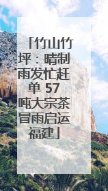 竹山竹坪：晴制雨发忙赶单 57吨大宗茶冒雨启运福建