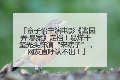 章子怡主演电影《酱园弄·悬案》定档！易烊千玺光头饰演“宋瞎子”，网友直呼认不出！