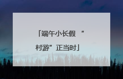 端午小长假 “村游”正当时