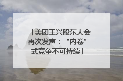 美团王兴股东大会再次发声：“内卷”式竞争不可持续