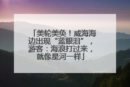 美轮美奂！威海海边出现“蓝眼泪”，游客：海浪打过来，就像星河一样