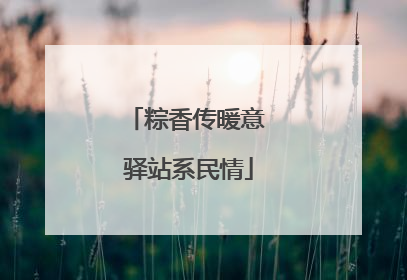 粽香传暖意 驿站系民情