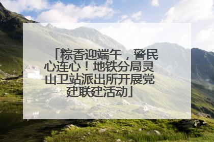 粽香迎端午，警民心连心！地铁分局灵山卫站派出所开展党建联建活动