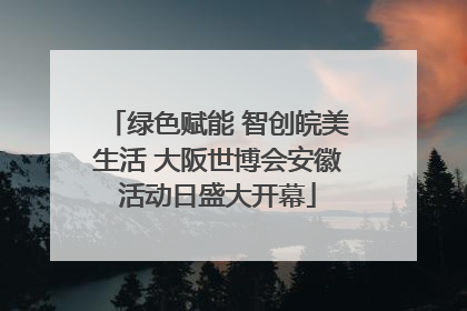 绿色赋能 智创皖美生活 大阪世博会安徽活动日盛大开幕