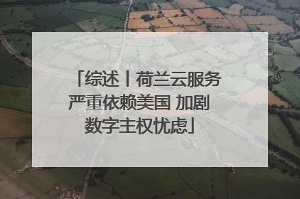 综述丨荷兰云服务严重依赖美国 加剧数字主权忧虑