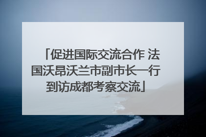 促进国际交流合作 法国沃昂沃兰市副市长一行到访成都考察交流