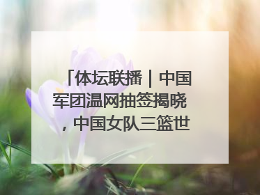 体坛联播｜中国军团温网抽签揭晓，中国女队三篮世界杯出局