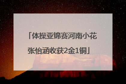 体操亚锦赛河南小花张怡涵收获2金1铜