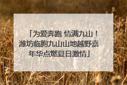 为爱奔跑 情满九山！潍坊临朐九山山地越野嘉年华点燃夏日激情