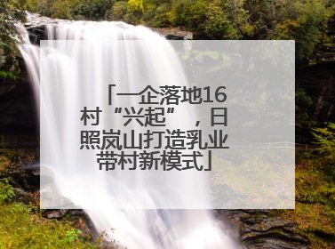 一企落地16村“兴起”，日照岚山打造乳业带村新模式