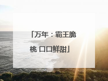 万年：霸王脆桃 口口鲜甜