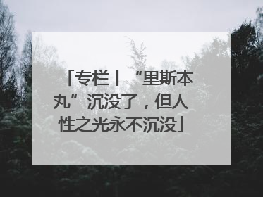 专栏丨“里斯本丸”沉没了，但人性之光永不沉没