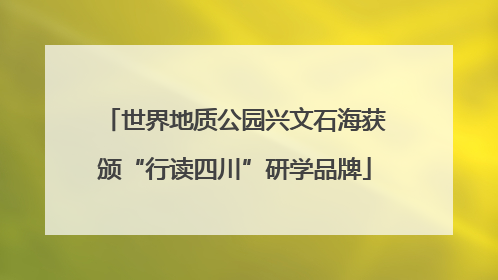 世界地质公园兴文石海获颁“行读四川”研学品牌