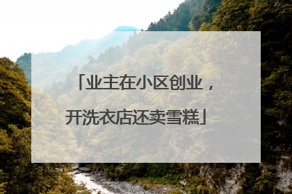 业主在小区创业，开洗衣店还卖雪糕