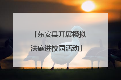 东安县开展模拟法庭进校园活动