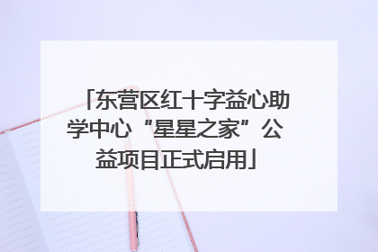 东营区红十字益心助学中心“星星之家”公益项目正式启用