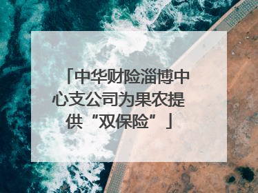 中华财险淄博中心支公司为果农提供“双保险”