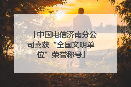 中国电信济南分公司喜获“全国文明单位”荣誉称号