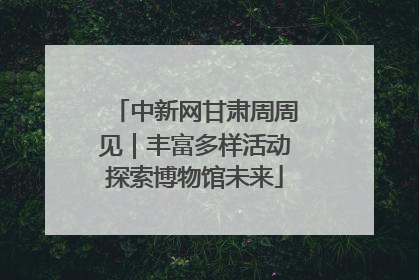 中新网甘肃周周见｜丰富多样活动探索博物馆未来