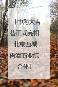中海大吉巷正式亮相 北京西城再添商业综合体
