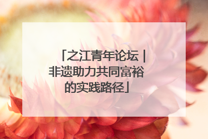 之江青年论坛｜非遗助力共同富裕的实践路径