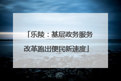 乐陵：基层政务服务改革跑出便民新速度