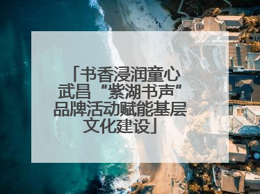 书香浸润童心 武昌“紫湖书声”品牌活动赋能基层文化建设