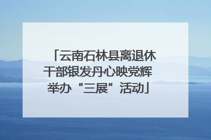 云南石林县离退休干部银发丹心映党辉举办“三展”活动