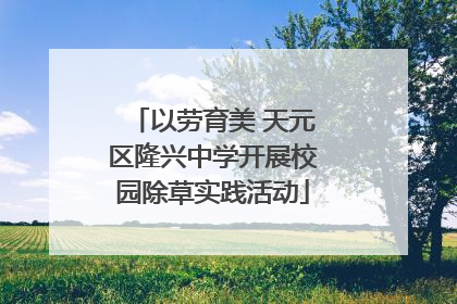 以劳育美 天元区隆兴中学开展校园除草实践活动