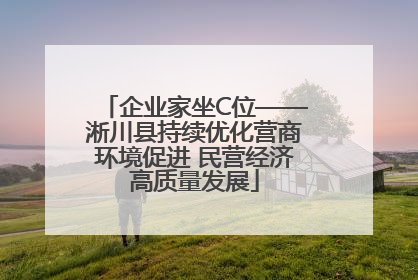 企业家坐C位——淅川县持续优化营商环境促进 民营经济高质量发展