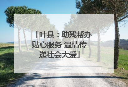 叶县：助残帮办贴心服务 温情传递社会大爱