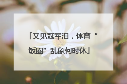 又见冠军泪，体育“饭圈”乱象何时休